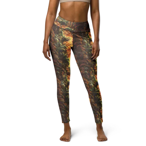 Volcanic Cascade on a Yoga Leggings