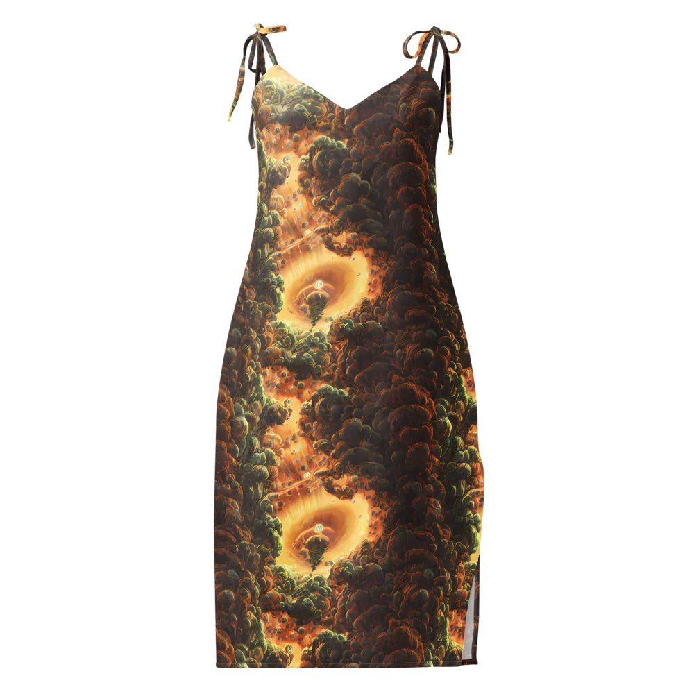 Volcanic Cascade on Slip Dress — Front