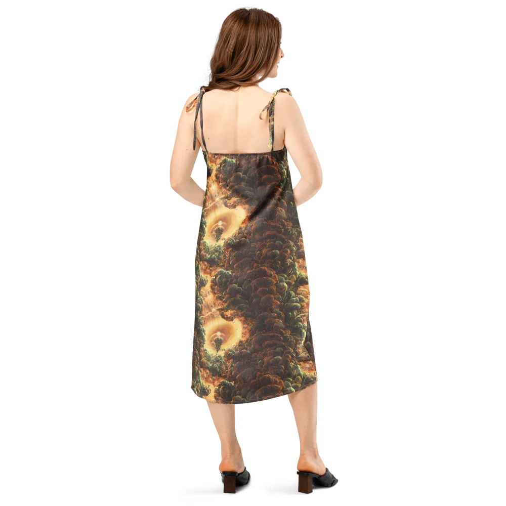 Volcanic Cascade on Slip Dress — Back
