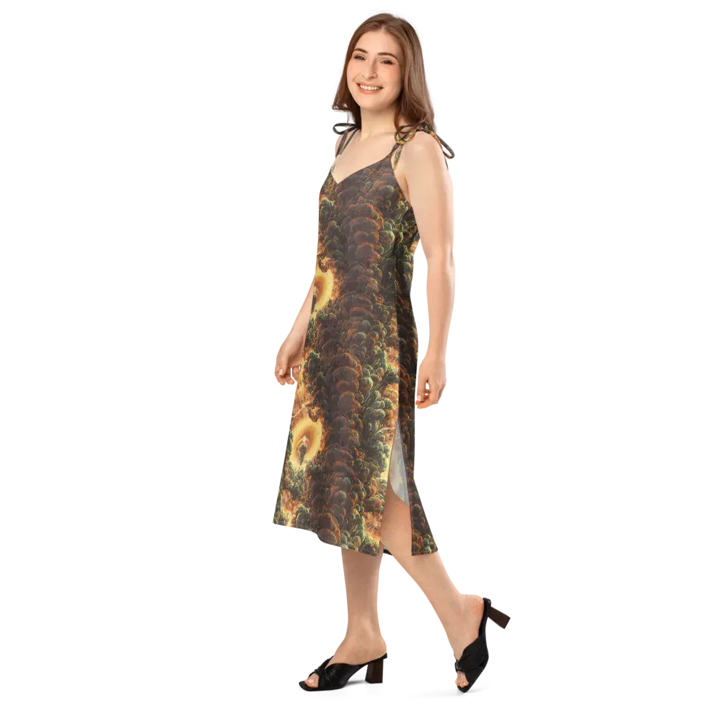 Volcanic Cascade on Slip Dress — Left Front