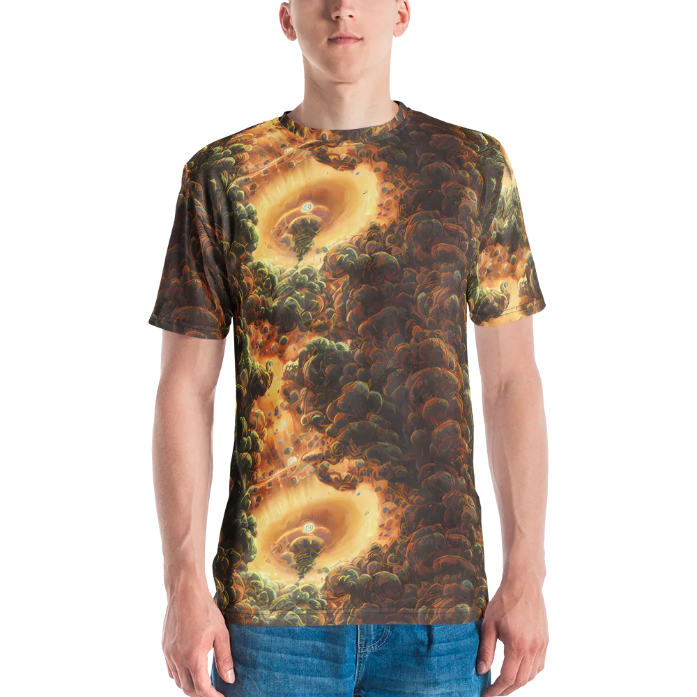Volcanic Cascade on Men's Crew Neck T-Shirt — Front