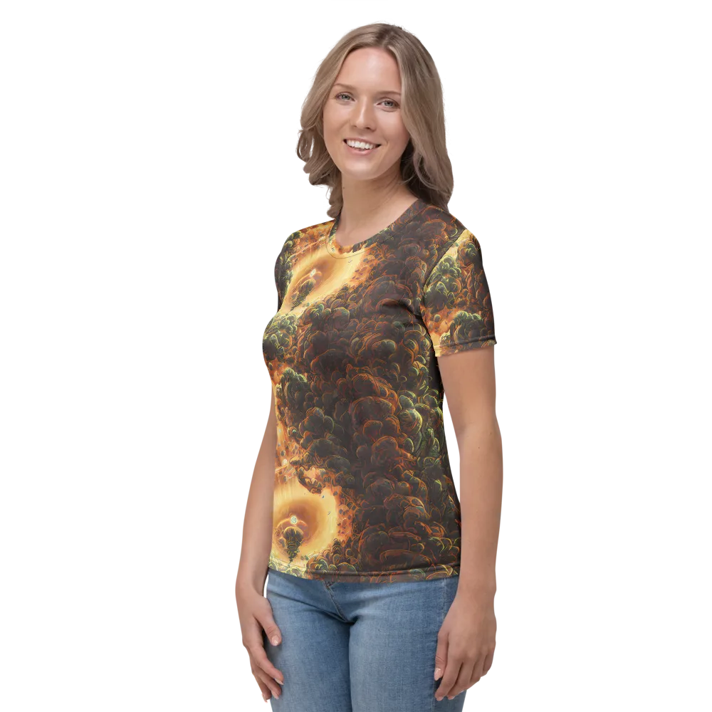 Volcanic Cascade on Women's Crew Neck T-Shirt — Left