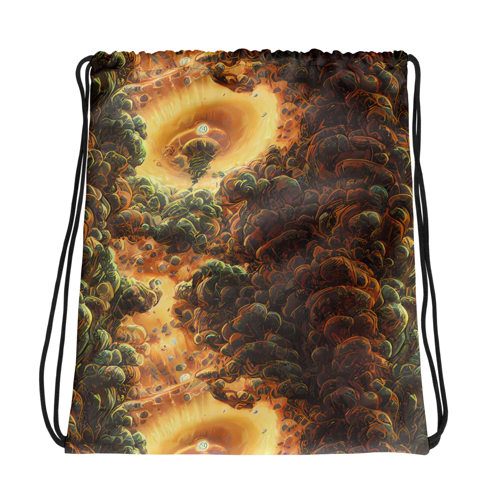 Volcanic Cascade on Drawstring Bag — Photo