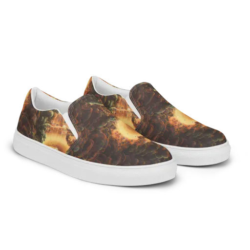 Volcanic Cascade on a Women's Slip-On Canvas Shoes