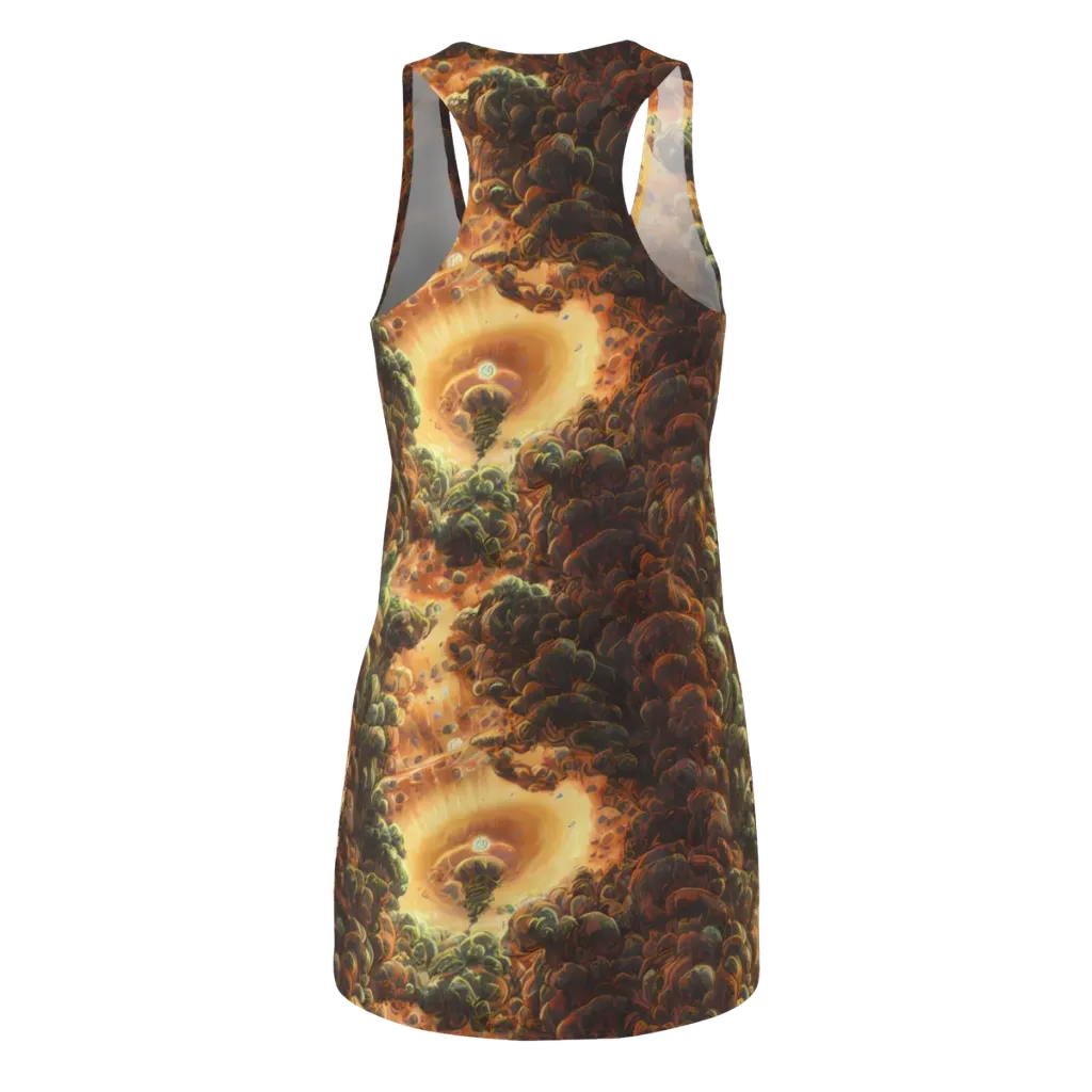 Volcanic Cascade on Racerback Dress — Back