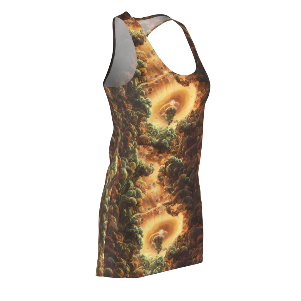 Volcanic Cascade on Racerback Dress — Front Side