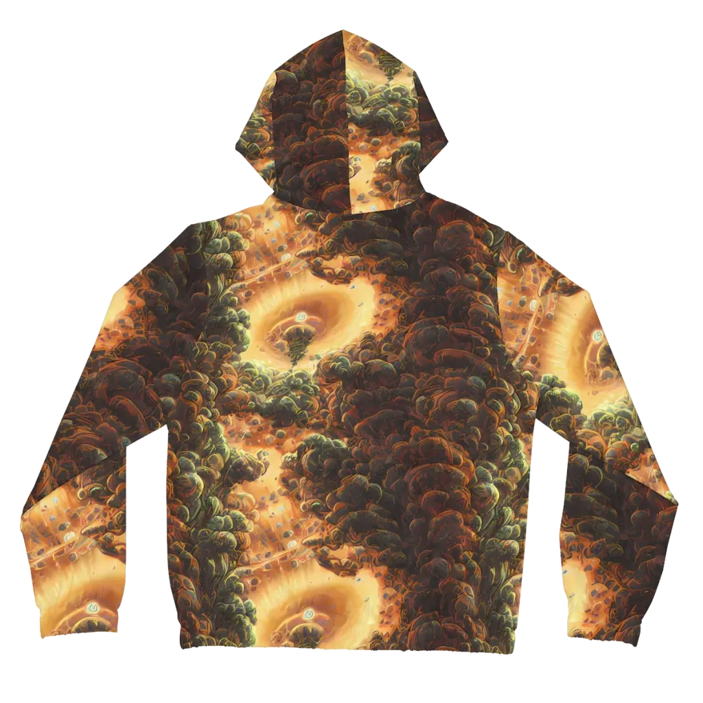 Volcanic Cascade on Women's Full-Zip Hoodie — Back
