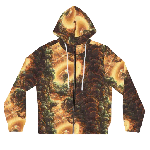 Volcanic Cascade on a Women's Full-Zip Hoodie