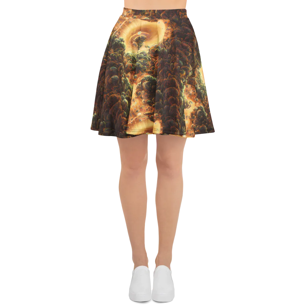 Volcanic Cascade on Skater Skirt — Front