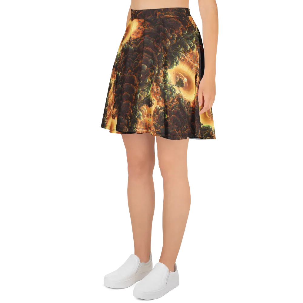 Volcanic Cascade on Skater Skirt — Left