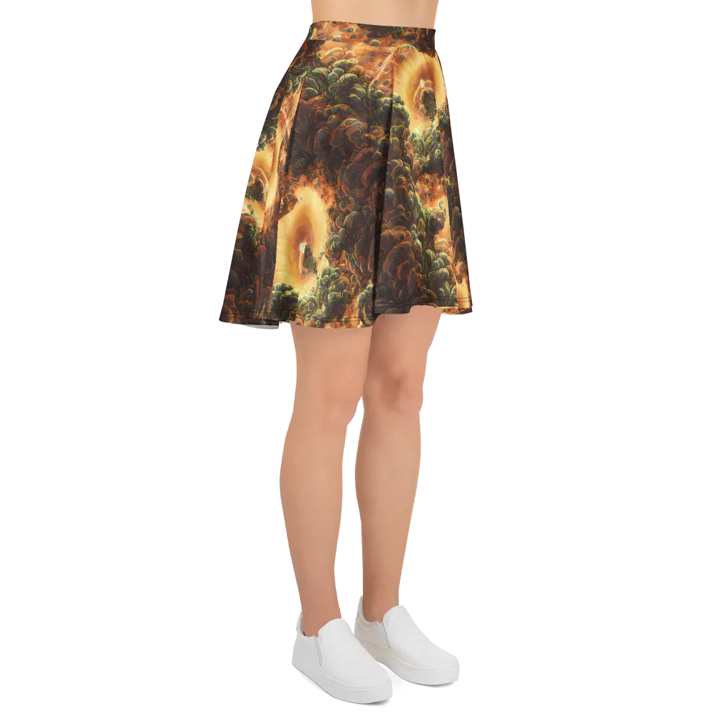 Volcanic Cascade on Skater Skirt — Right