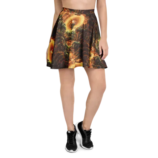 Volcanic Cascade on a Skater Skirt