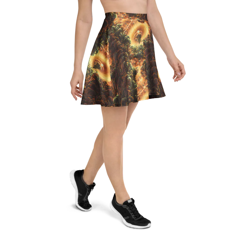 Volcanic Cascade on Skater Skirt — Right