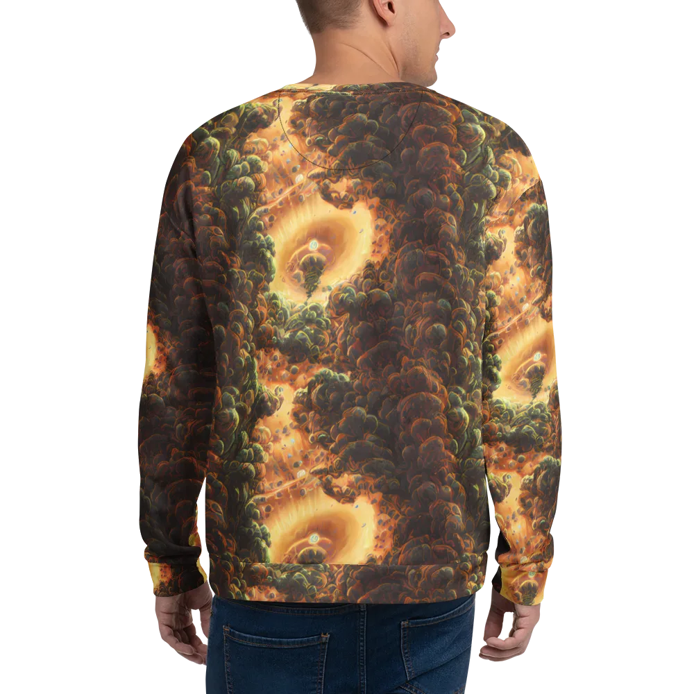 Volcanic Cascade on Sweatshirt — Back