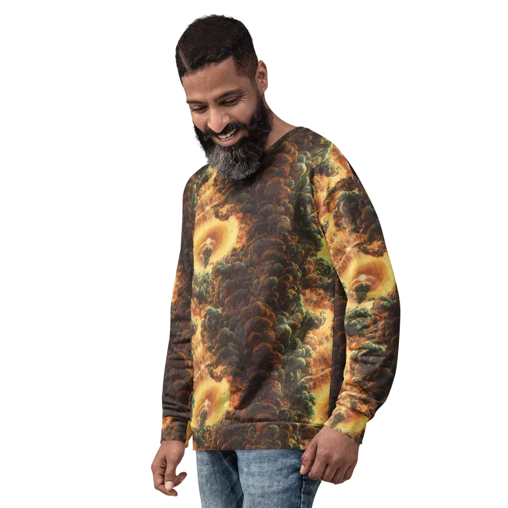 Volcanic Cascade on Sweatshirt — Left Front