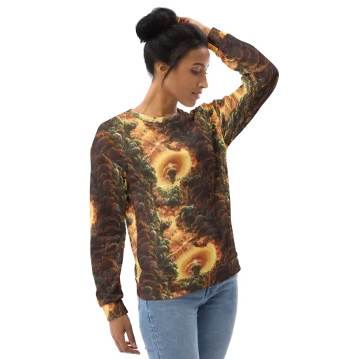 Volcanic Cascade on a Sweatshirt