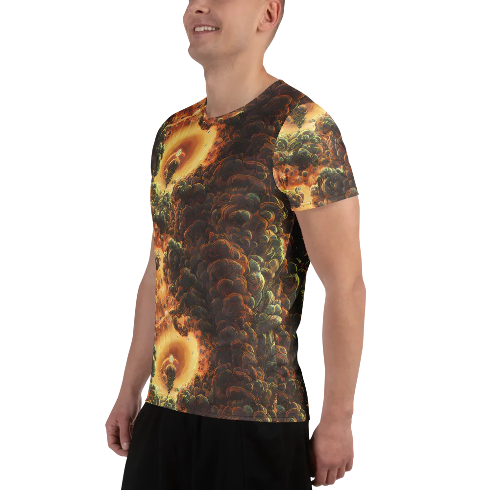 Volcanic Cascade on Men's Athletic T-Shirt — Left