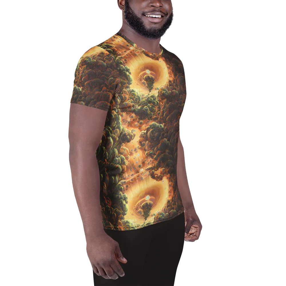 Volcanic Cascade on Men's Athletic T-Shirt — Right