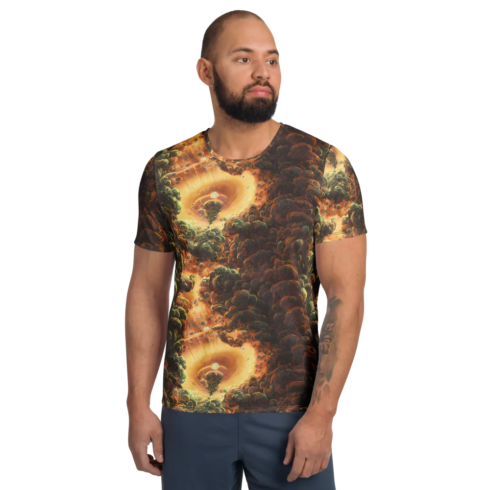 Volcanic Cascade on Men's Athletic T-Shirt — Front