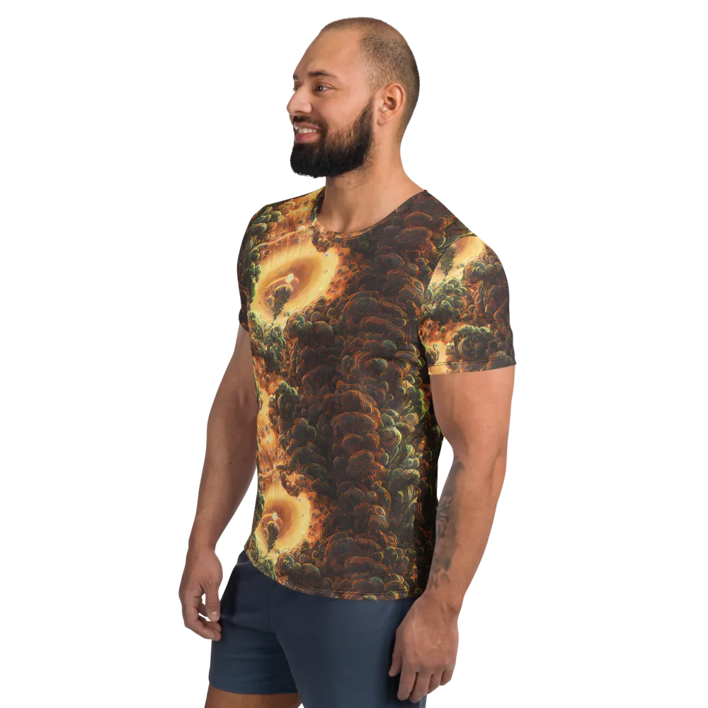 Volcanic Cascade on Men's Athletic T-Shirt — Left
