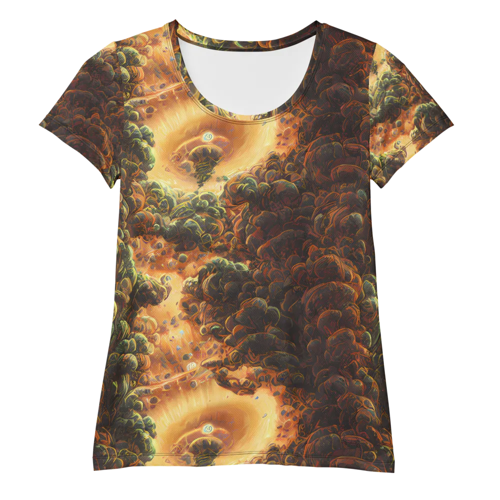 Volcanic Cascade on Women's Athletic T-Shirt — Front