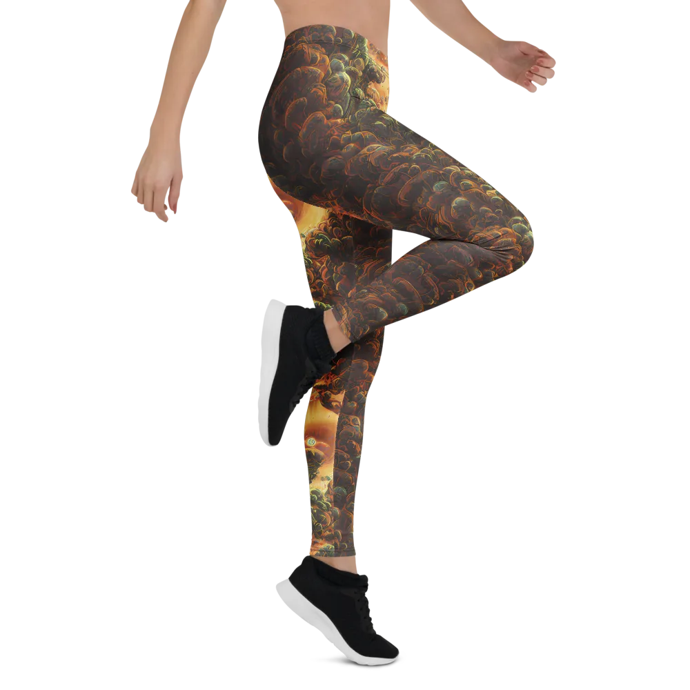 Volcanic Cascade on Leggings — Right