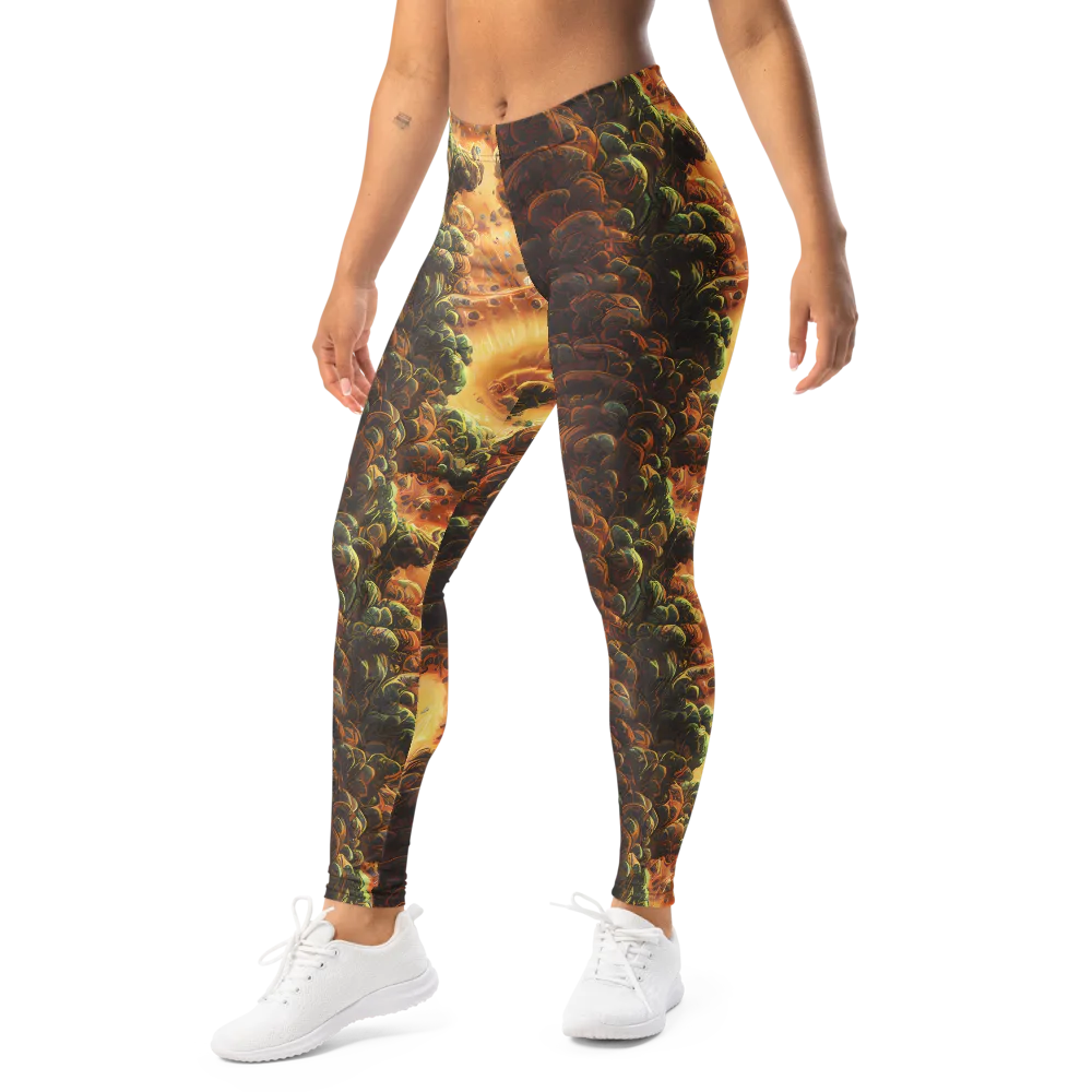 Volcanic Cascade on Leggings — Left Front