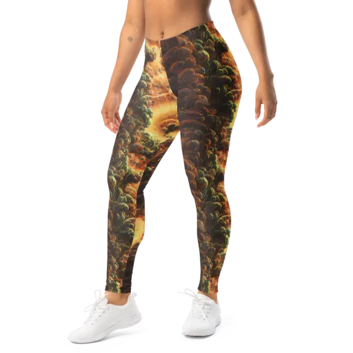 Volcanic Cascade on a Leggings