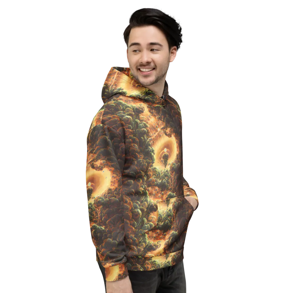 Volcanic Cascade on Hoodie — Right