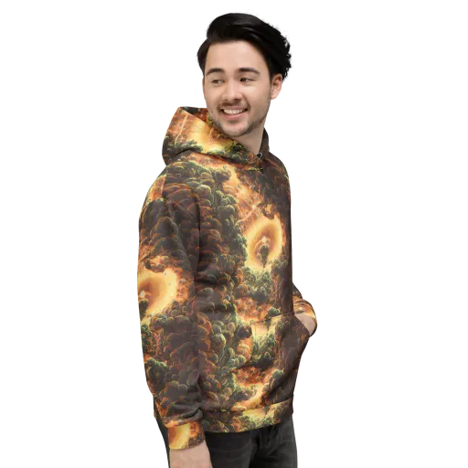 Volcanic Cascade on a Hoodie