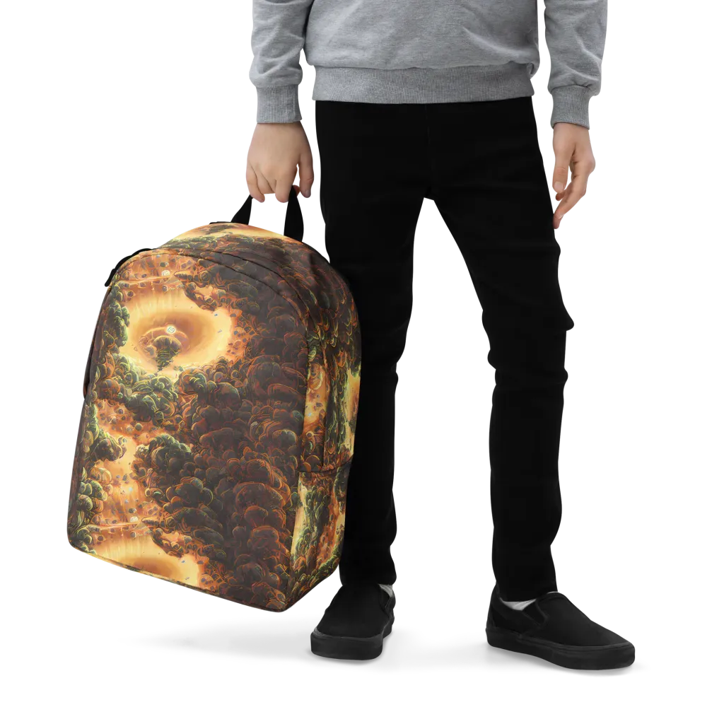 Volcanic Cascade on Minimalist Backpack — Zoomed-in