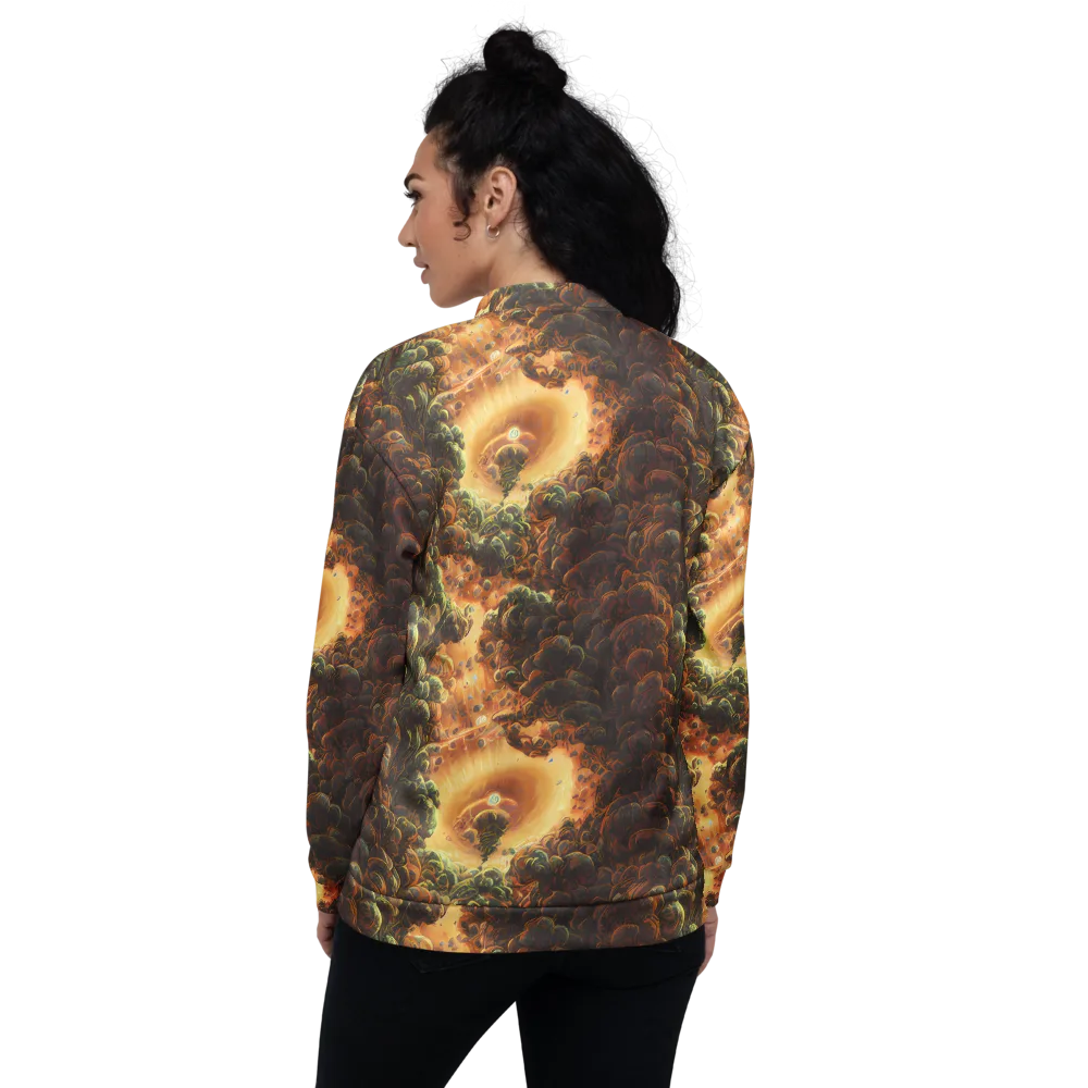 Volcanic Cascade on Bomber Jacket — Back