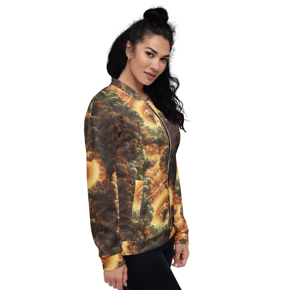 Volcanic Cascade on Bomber Jacket — Right