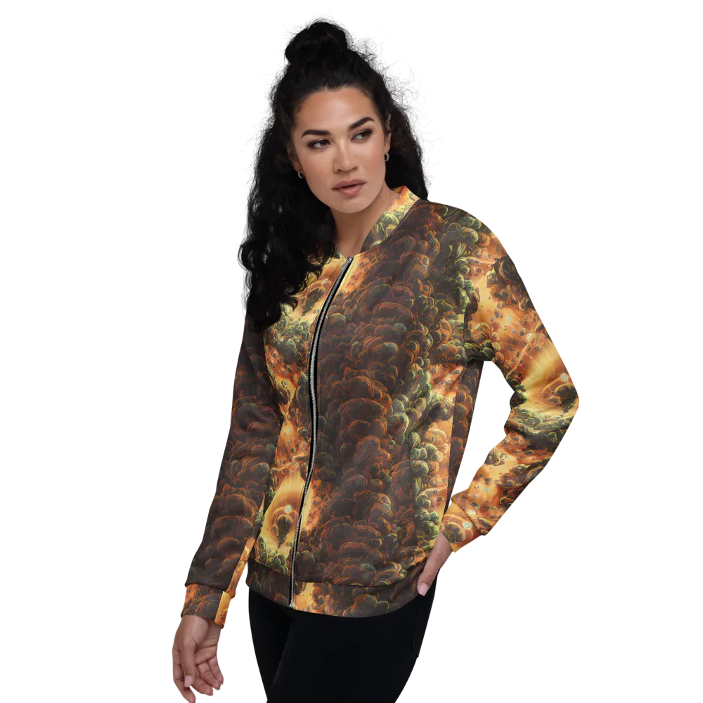 Volcanic Cascade on Bomber Jacket — Left