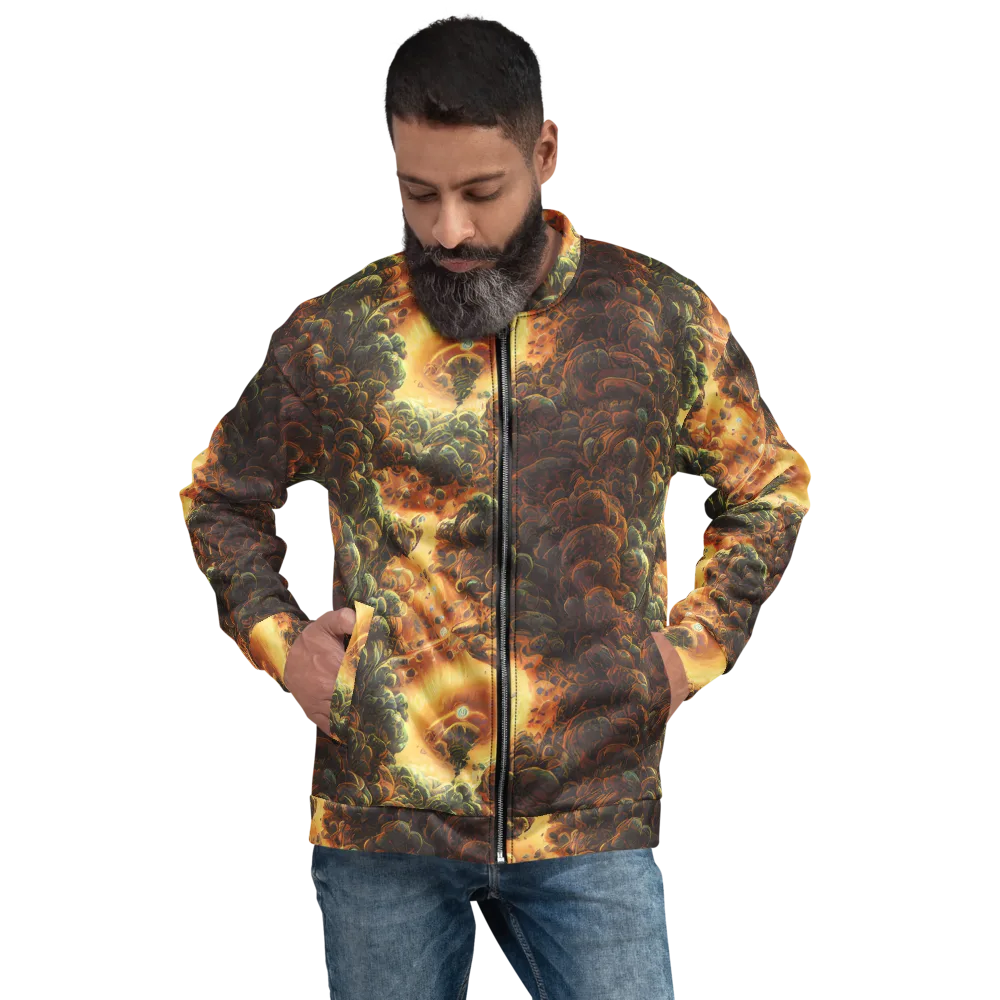 Volcanic Cascade on Bomber Jacket — Front