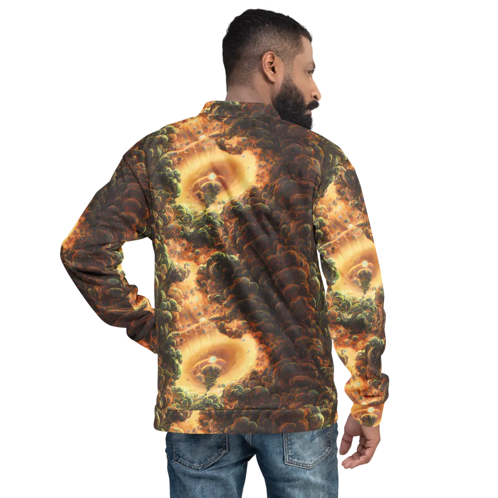 Volcanic Cascade on Bomber Jacket — Back