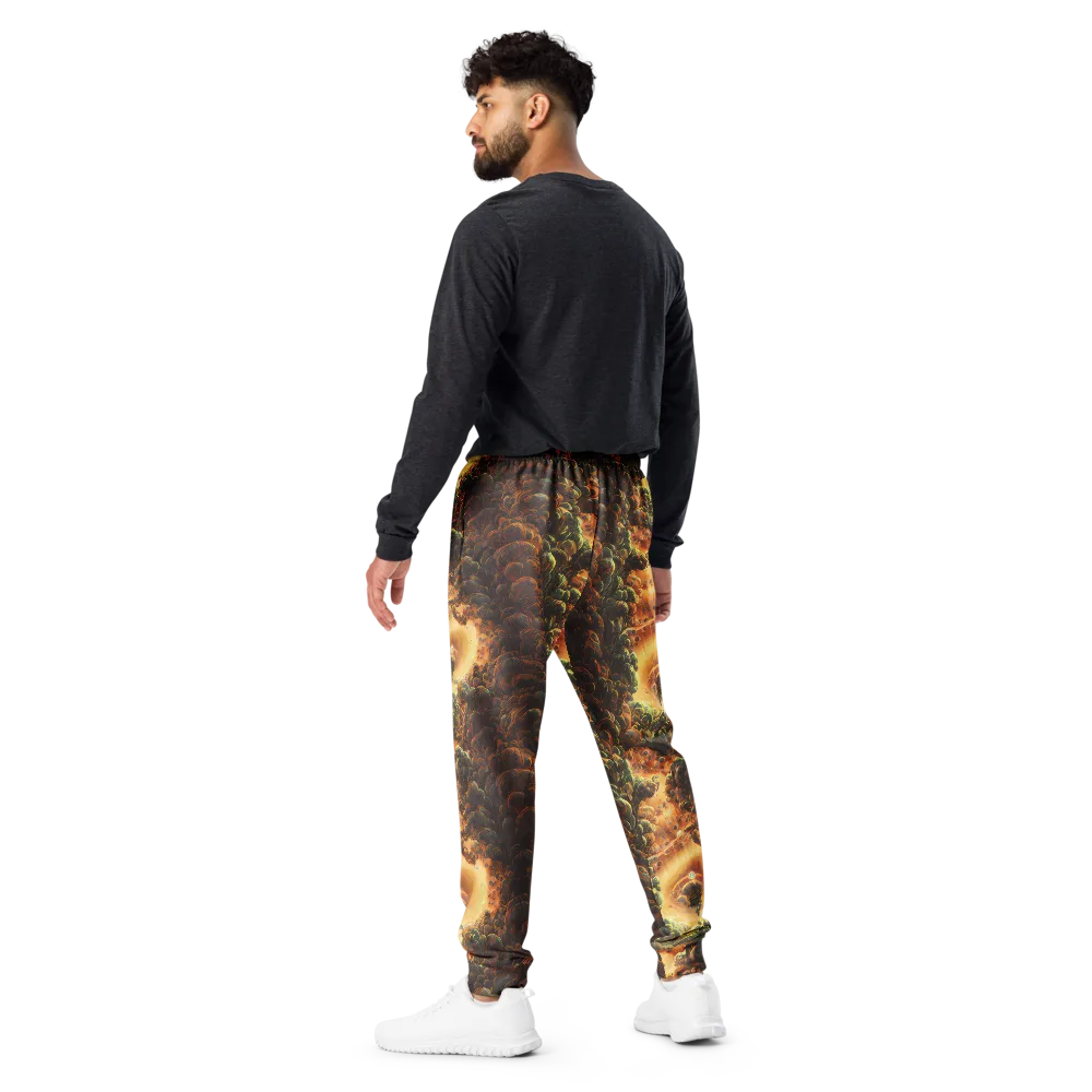 Volcanic Cascade on Men's Joggers — Back