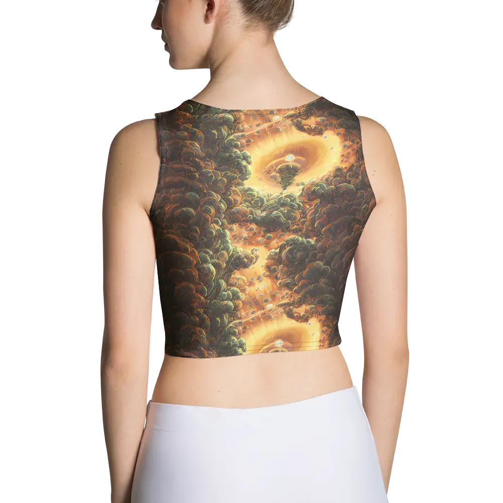 Volcanic Cascade on Crop Top — Back