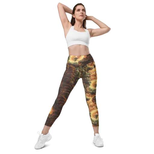 Volcanic Cascade on a Leggings with Pockets