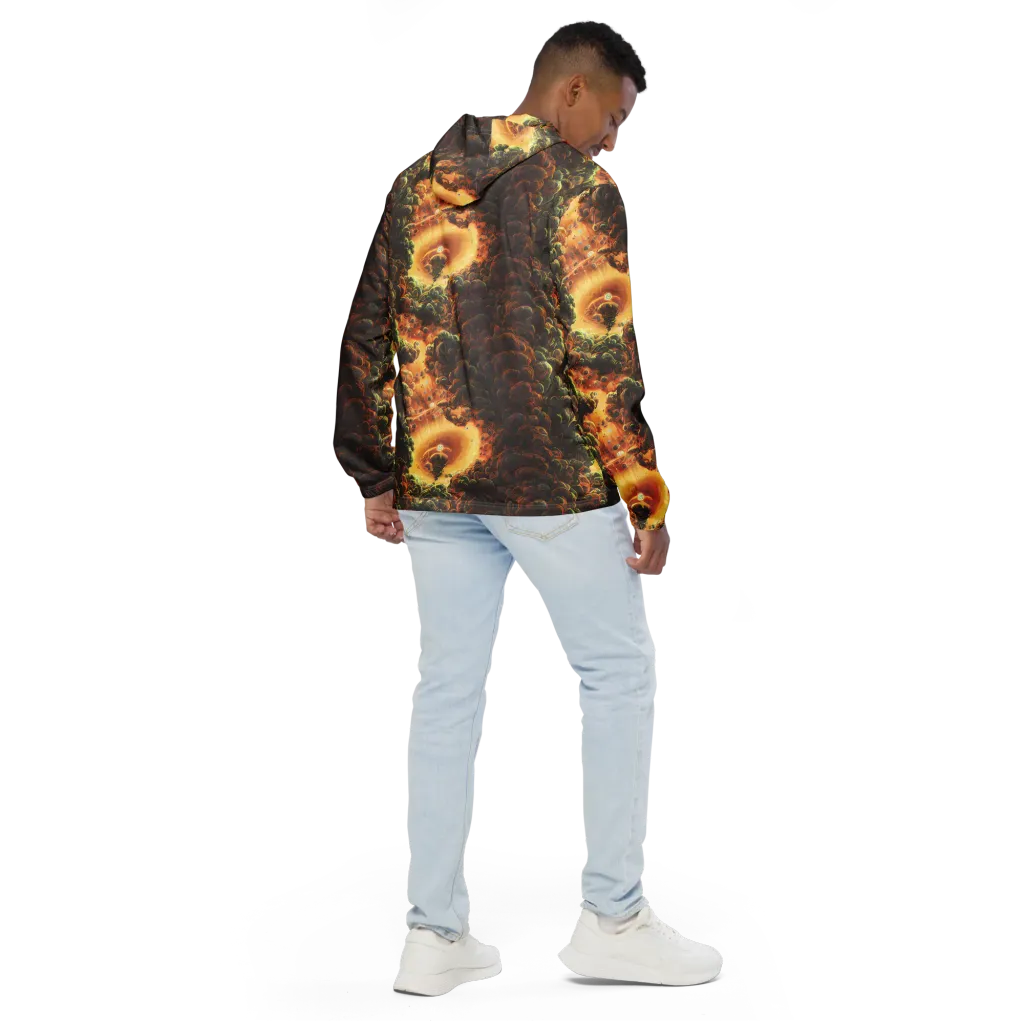 Volcanic Cascade on Men's Windbreaker — Back