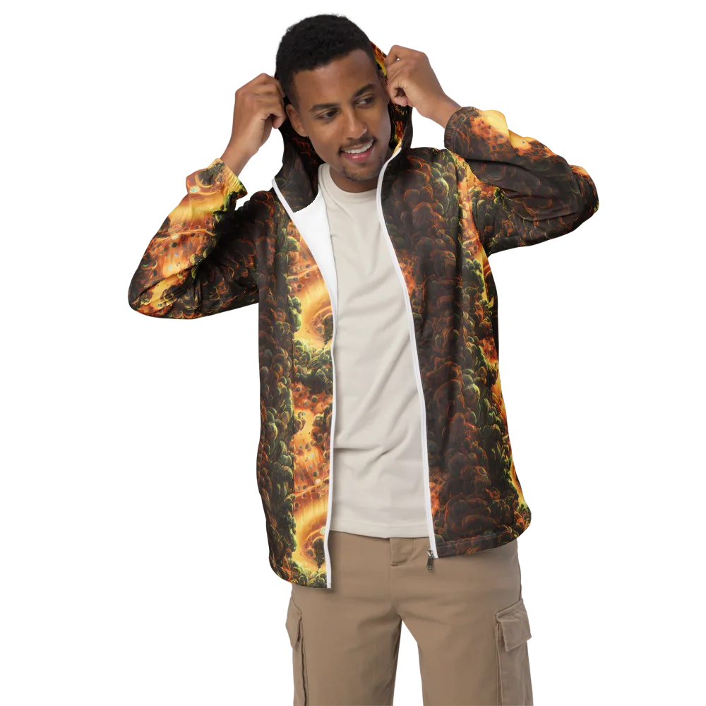 Volcanic Cascade on Men's Windbreaker — Front