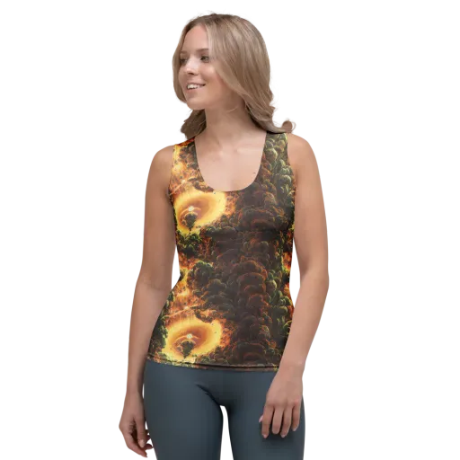 Volcanic Cascade on a Women's Tank Top