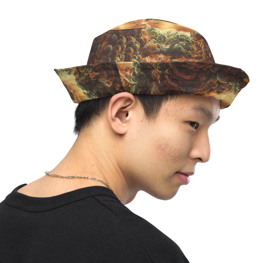 Volcanic Cascade on Reversible Bucket Hat — Right Outside