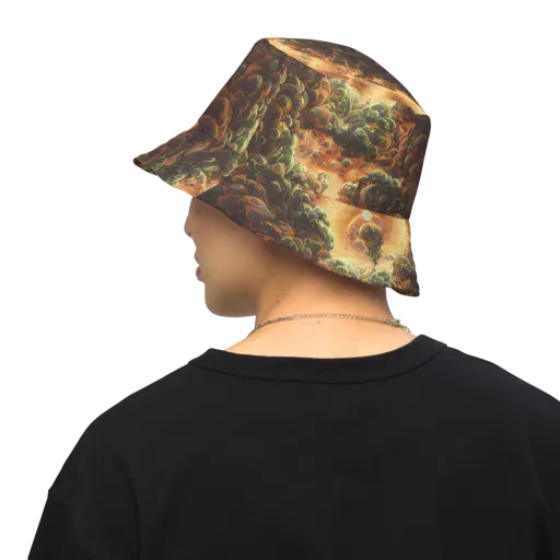 Volcanic Cascade on a Reversible Bucket Hat