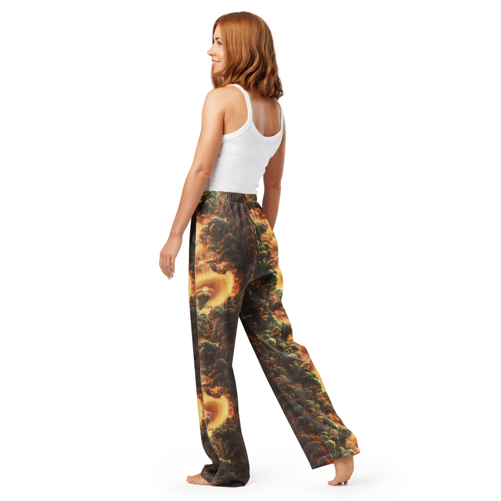 Volcanic Cascade on Women's Pajama Pants — Back