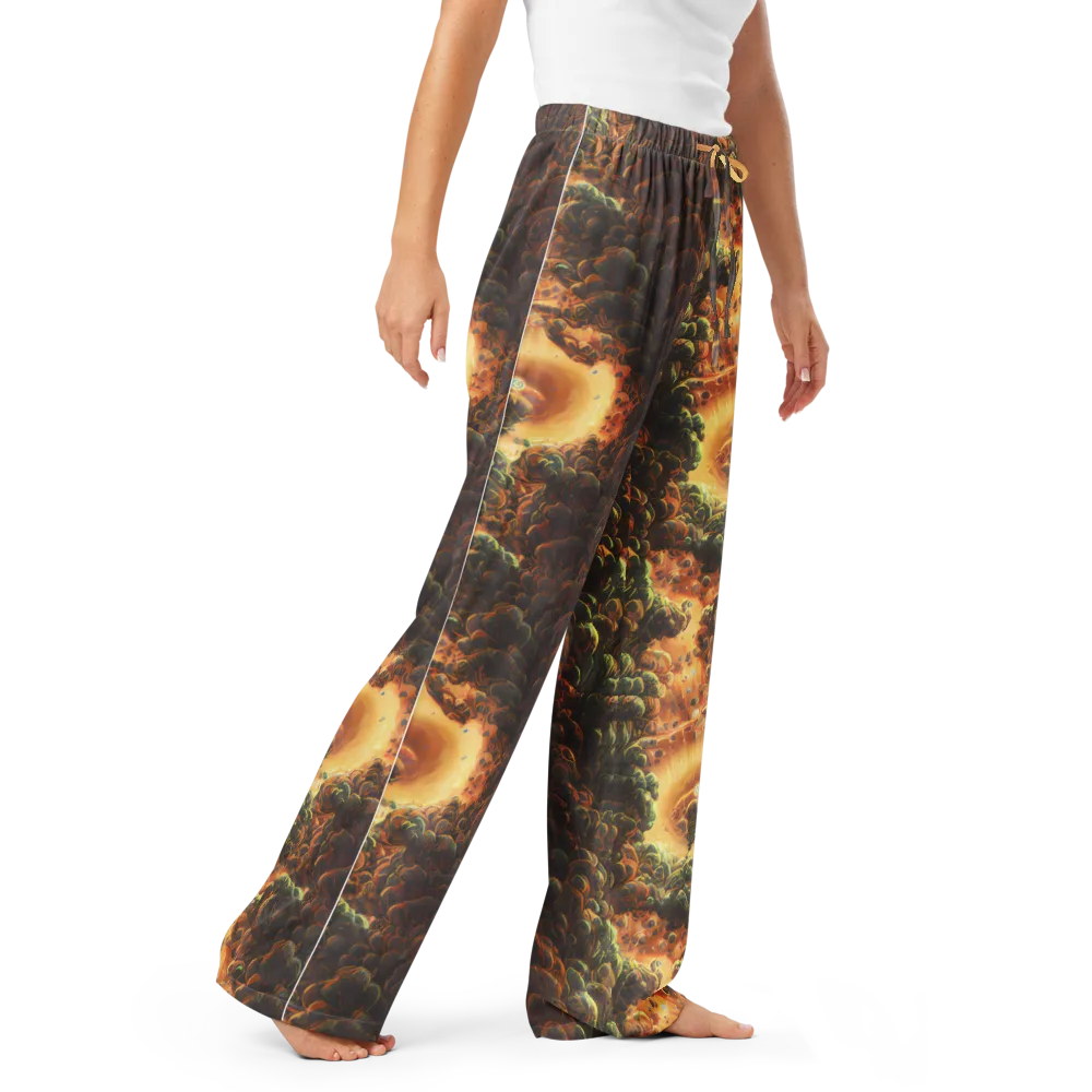 Volcanic Cascade on Women's Pajama Pants — Right Front