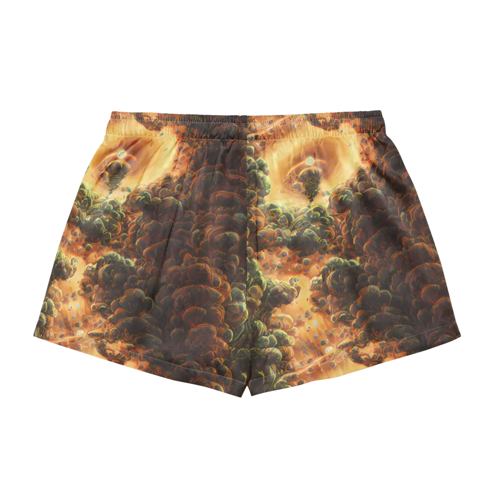 Volcanic Cascade on Women's Pajama Shorts — Back