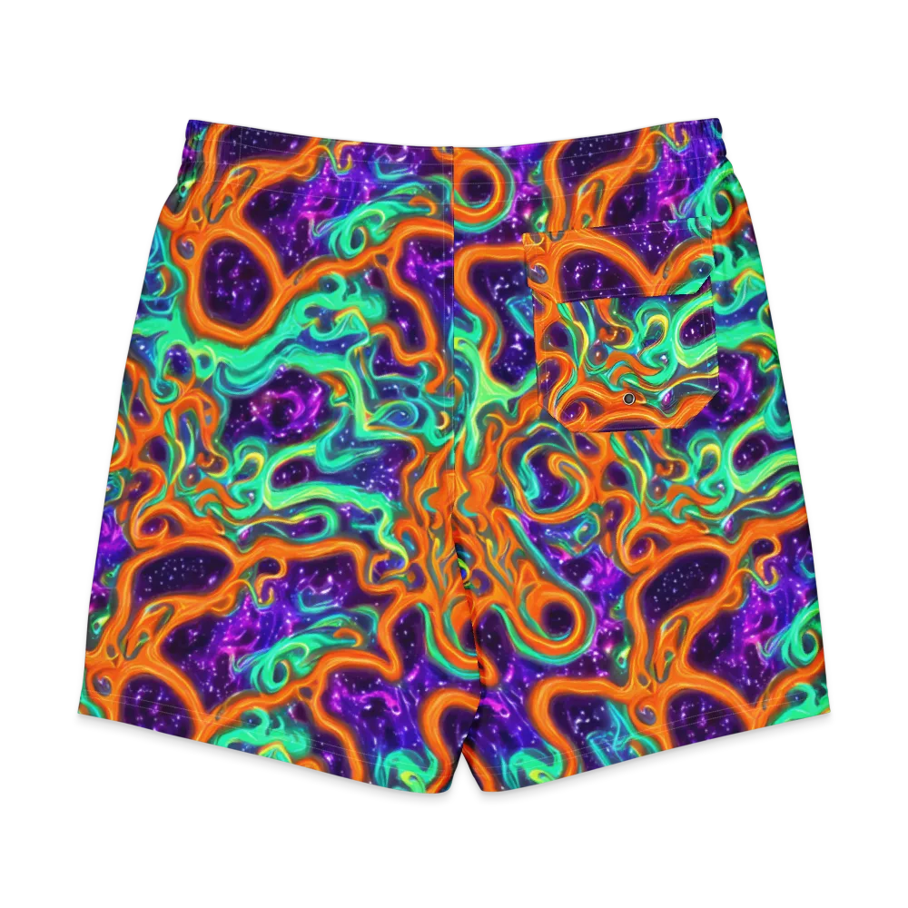 Stellar Lava on Men's Board Shorts — Back