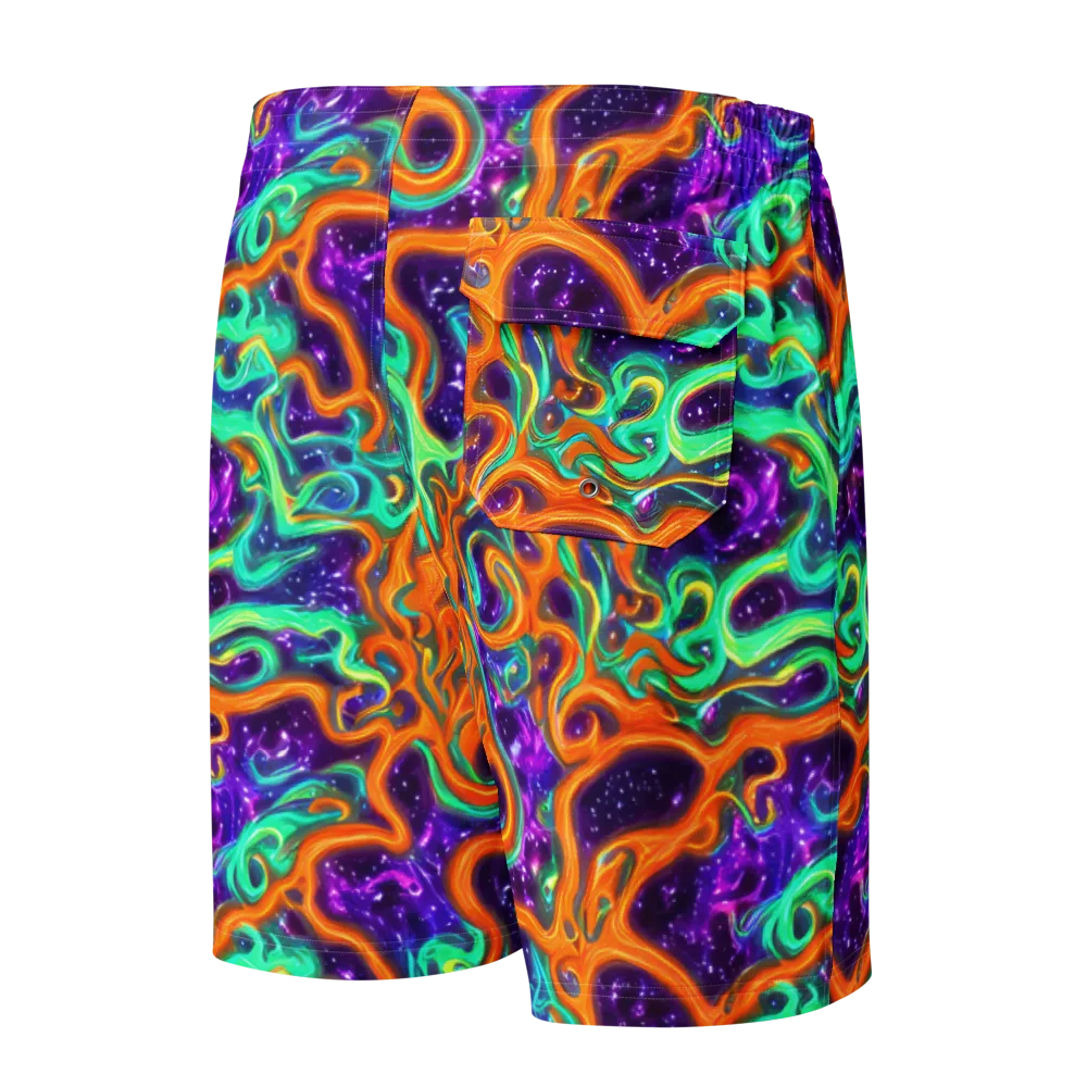 Stellar Lava on Men's Board Shorts — Back
