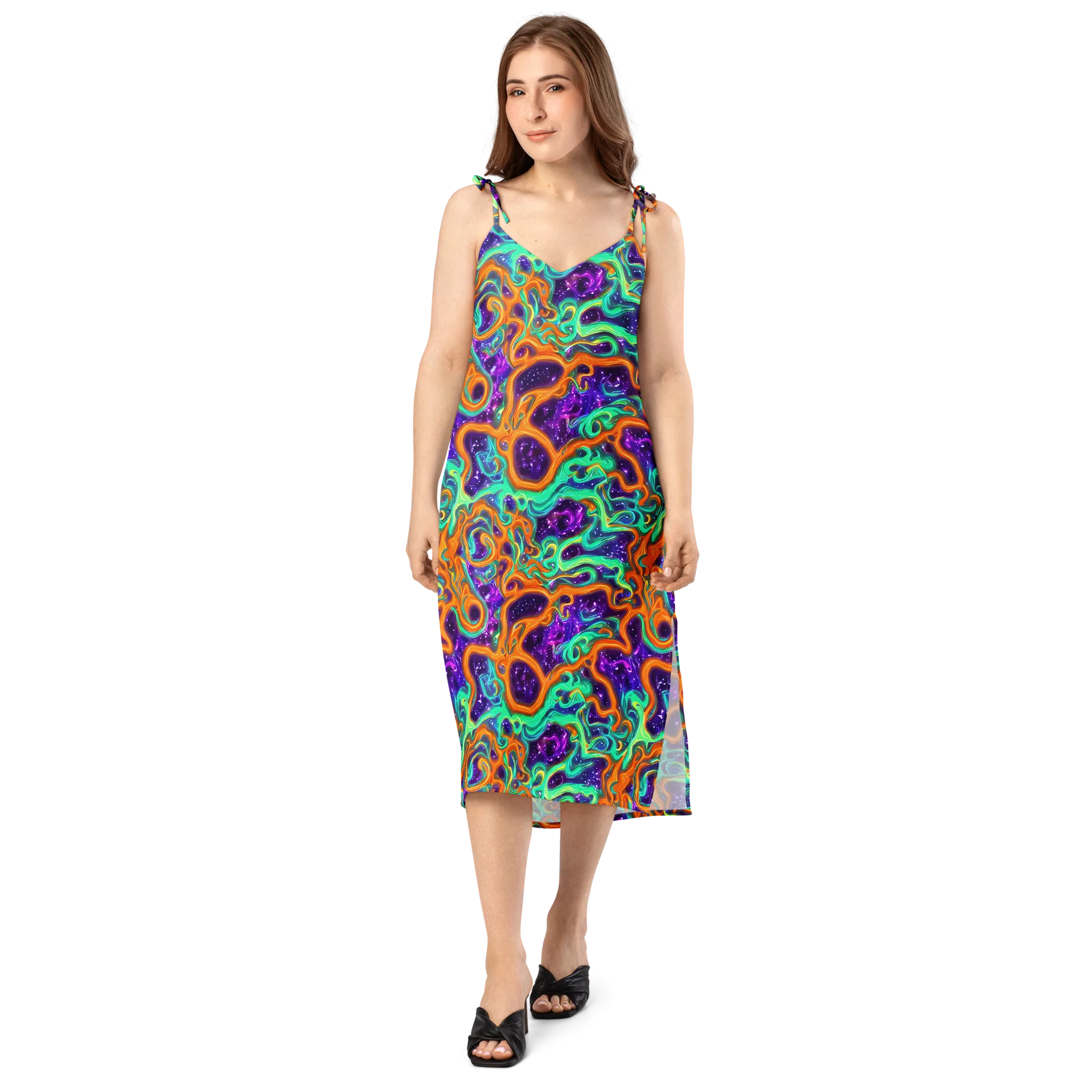 Stellar Lava on Slip Dress — Front
